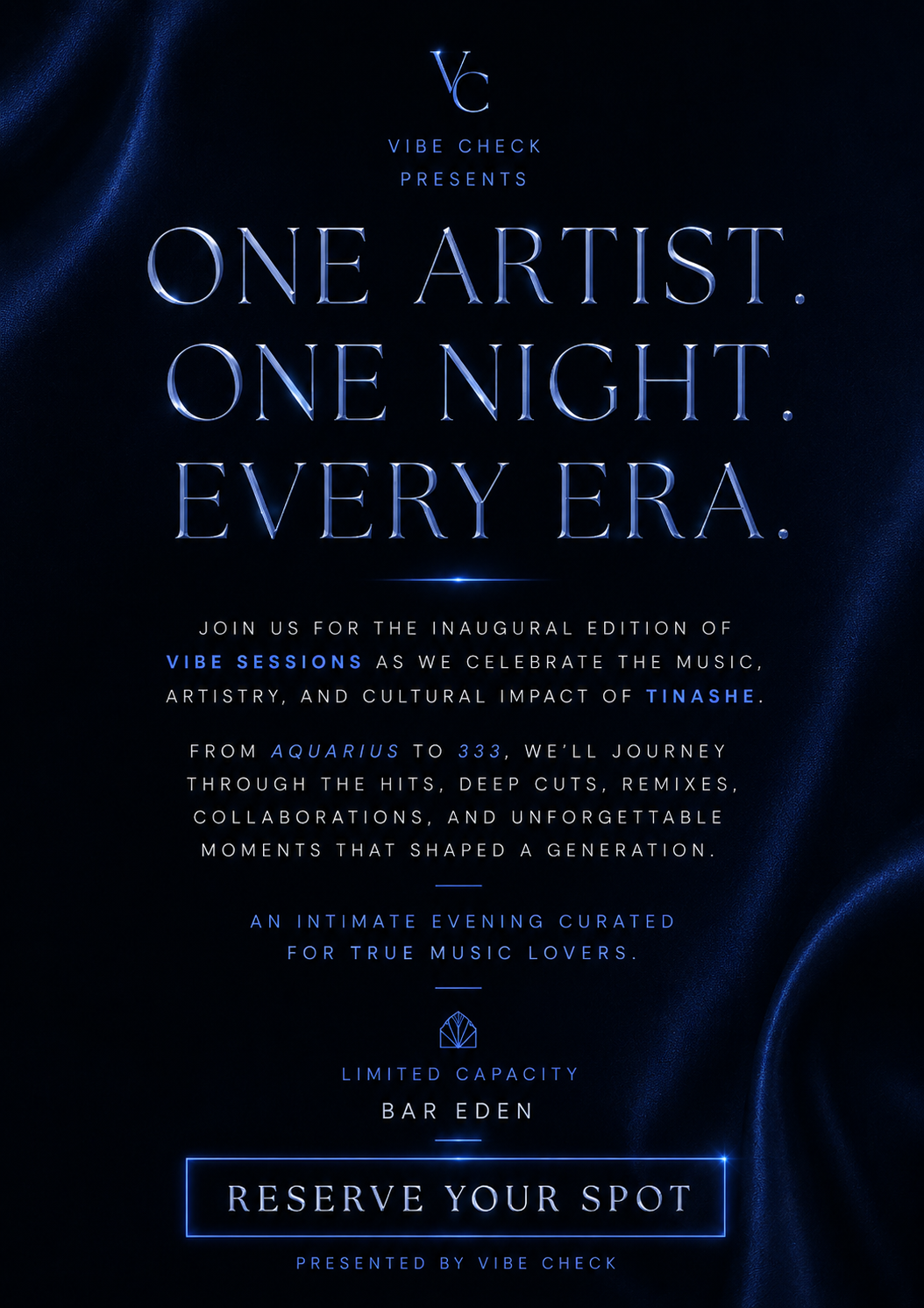 Vibe Sessions — One Artist. One Night. Every Era.