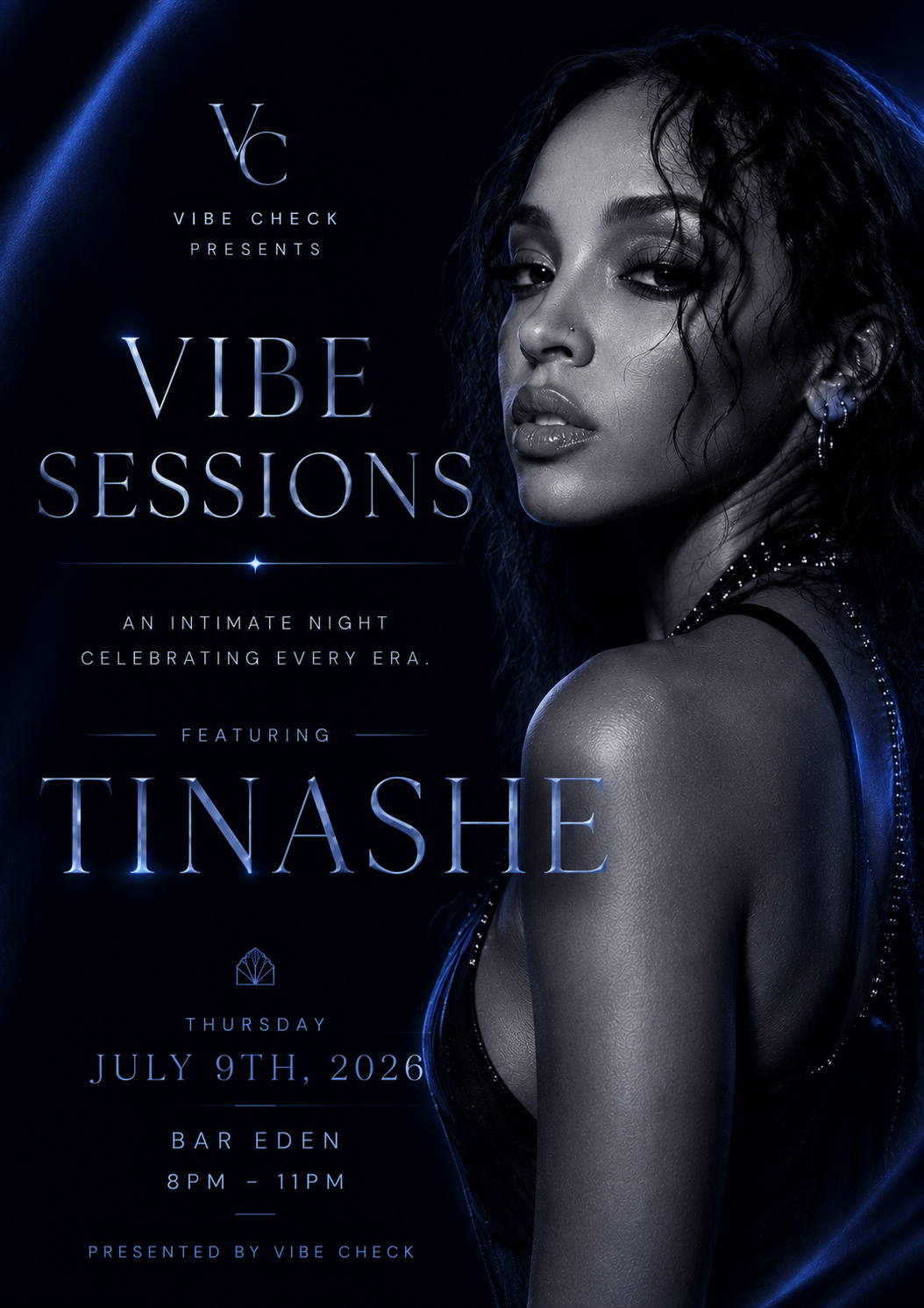 Vibe Sessions: Tinashe — Official Event Flyer